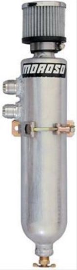 Moroso MO85466 Overflow Tank Vacuum Pump Breather 2.5 Quart (4.73L). Round Aluminium Natural Filtered Breather Universal (each)