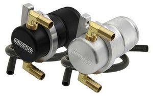 Moroso MO85497 Universal Air-Oil Separator (Black Finish with 3/8" 90Ç??Ç?Ç©ƒ????¶ôÇæ Barb Fittings)
