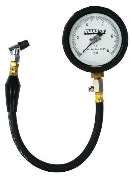 Moroso MO89552 Pro Series Tyre Pressure Gauge 0-15 PSI Accurate To 1/2%