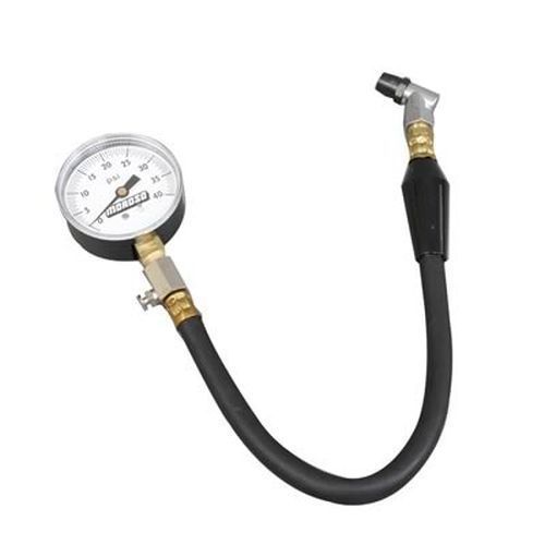 Moroso MO89555 Analog Tyre Pressure Gauge 0-40 PSI 15-1/2" Long Hose