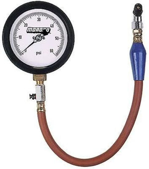Moroso MO89562 4" Analog Tyre Pressure Gauge 0-60 PSI 15-1/2" Long Hose