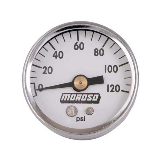 Moroso MO89611 Oil Pressure Gauge 1-1/2 Face 0-120PSI