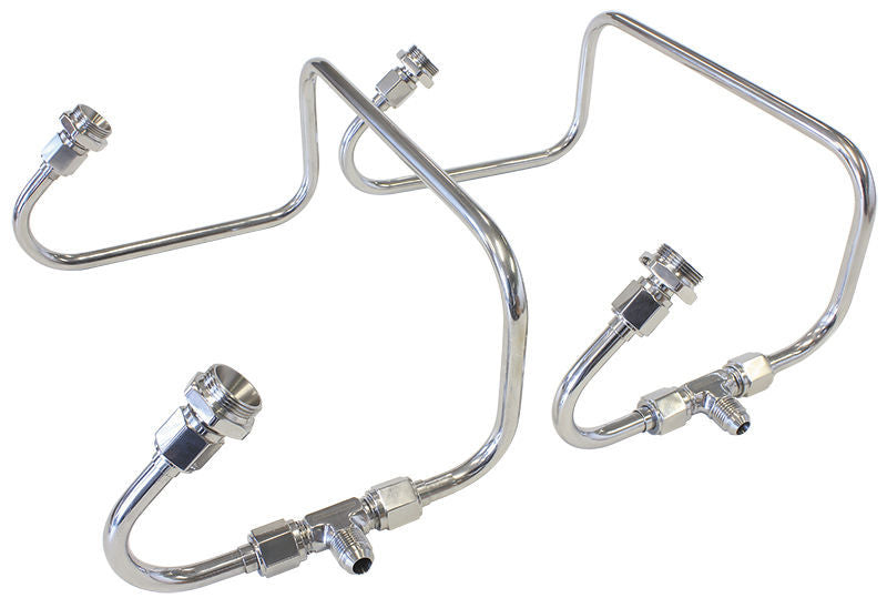 Aeroflow AF30-2671 Dual Inlet Fuel Line Kit Suit 4150 Holley Carb S/Steel