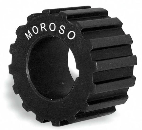Fits 1 in. diameter keyed drive mandrel.Pulley Type: Accessory drive 16 Tooth Crankshaft Pulley 3/8" Pitch Gilmer Style Wide Moroso MO97170