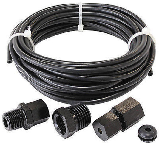 Aeroflow AF30-3000BLK 12-Ft Nylon Tubing 1/8" Dia incl Fittings
