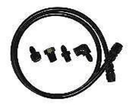 Aeroflow Performance Products AF30-3003BLK 3AN x 3Ft Black Braid Line Kit with Fittings Included