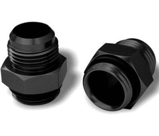 Moroso MO97641 Fitting Straight Male -12 An To Straight Cut Male -12 An O-Ring Aluminium Blue Anodized (each)