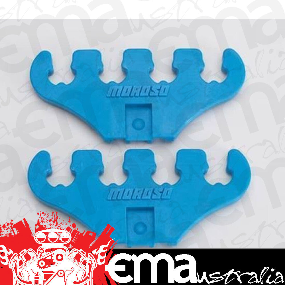 Universal 7-9mm Plug Wire Diameter Wire Separator Material: Polymer Replacement Loom Separators 4 Hole Blue 7 9Mm Wires Moroso MO97832