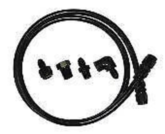 Aeroflow AF30-3004BLK -3AN x 4Ft Black Braided Line Kit with Fittings Included