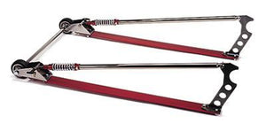 Competition Engineering MOC2040 Wheel-E-Bars Professional Chrome Plated/Red Anodized Finish Weld-On Kit