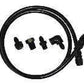 Aeroflow AF30-4003BLK -4AN x 3Ft Black Braided Line with Fittings Included
