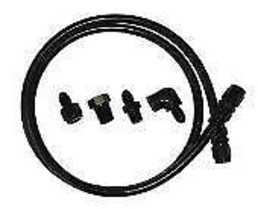 Aeroflow AF30-4006BLK -4AN x 6Ft Black Braided Line Kit with Fittings Included