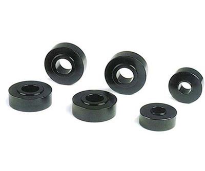Competition Engineering MOC3027 Body Mount Bushings Aluminium Black Anodized Buick Chevrolet Oldsmobile Pontiac Set Of 6