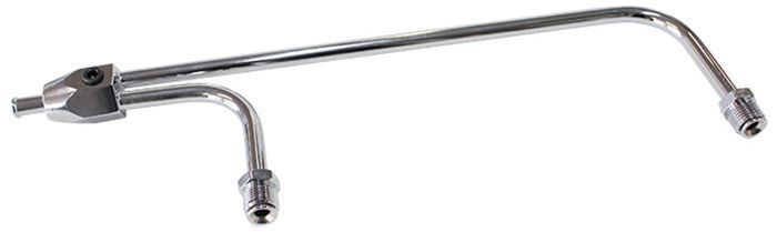 Aeroflow AF30-4160 Chrome Fuel Rail 8-21/32" Betwen Inlets Vac Secondarys 3/8"