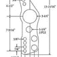 Competition Engineering MOC3429 1/4" Steel 4-Link Bracket w/O Shock Mounts