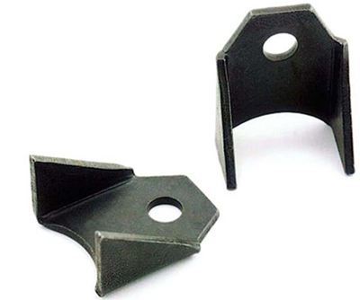 Competition Engineering MOC3432 Universal Gusseted Chassis Tabs; 3/8 In. Mounting; 1/8 In. Hot Roll Steel 1.75 In. Long x 1 In. Side; Qty. 2;