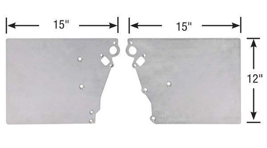 Competition Engineering MOC3995 2 Pce Alloy Front Motor Plate for Chev LS Engine