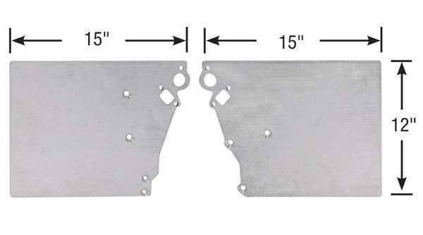 Competition Engineering MOC3995 2 Pce Alloy Front Motor Plate for Chev LS Engine
