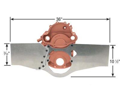 Competition Engineering MOC4013 Front Motor Plate Pontiac 301-455 3-Piece Dimensions: 28' L