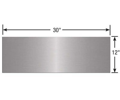 Competition Engineering MOC4014 Motor Plate Front 0.250 In. Thick Aluminium Natural 36 In. Width 12 In. HEIght (each)