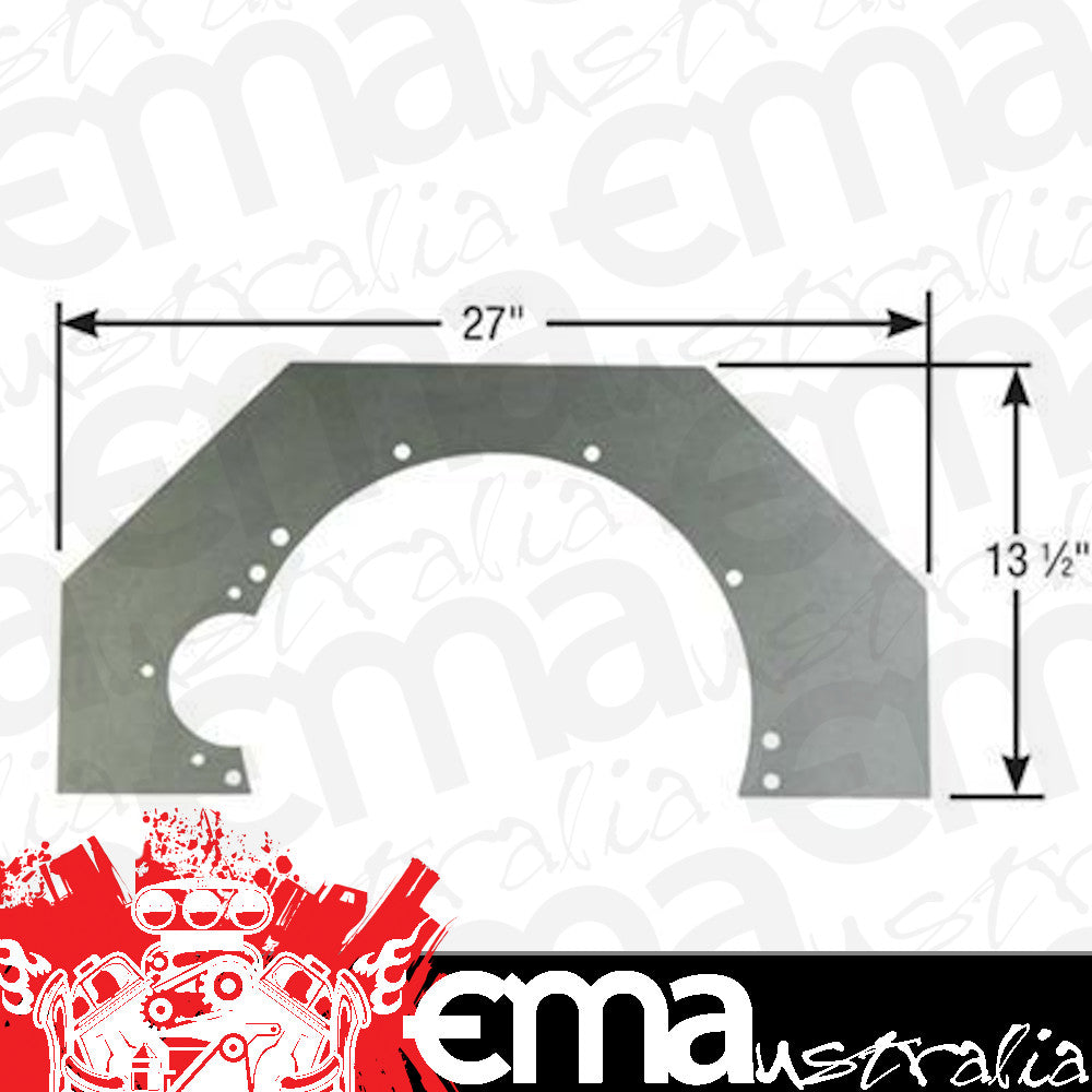 Competition Engineering MOC4022 Motor Plate Mid-Mount 0.188 In. Thick Aluminium Natural 27 In. Width 13.5 In. HEIght Ford (each)