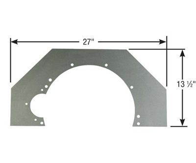 Competition Engineering MOC4022 Motor Plate Mid-Mount 0.188 In. Thick Aluminium Natural 27 In. Width 13.5 In. HEIght Ford (each)