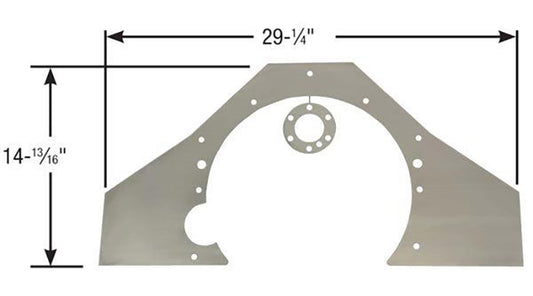 Competition Engineering MOC4028 Mid Mount Plate Gm LS Steel