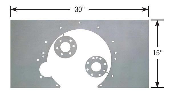 Competition Engineering MOC4038 Steel Mid Mount Plate Chrys SB w/ 727/A904