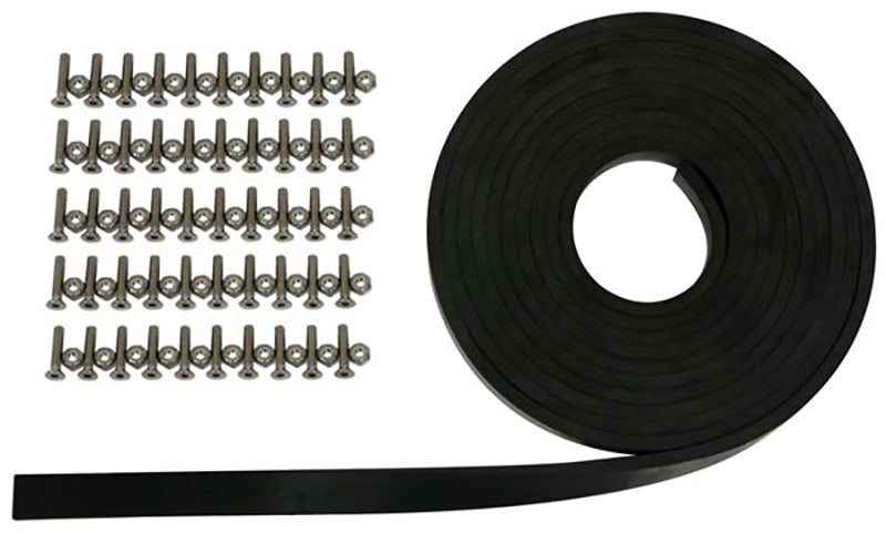 Competition Engineering MOC4901 WindsHEIld Install Kit 1/4" Thick Rubber Seal w/ 50 Stainless Screws & Loc Nuts