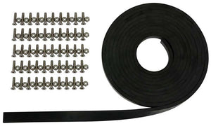 Competition Engineering MOC4901 WindsHEIld Install Kit 1/4" Thick Rubber Seal w/ 50 Stainless Screws & Loc Nuts