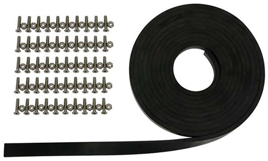 Competition Engineering MOC4901 WindsHEIld Install Kit 1/4" Thick Rubber Seal w/ 50 Stainless Screws & Loc Nuts