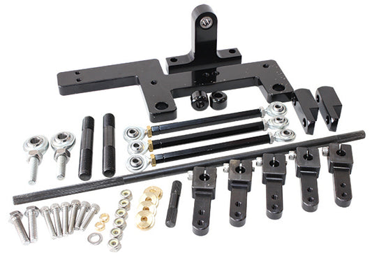 Aeroflow AF42-1070BLK 4150 Black 671 Series Carb Linkage Blower Kit