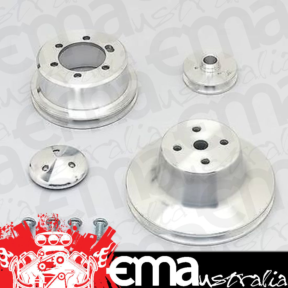 March Performance Products MPP10010 Performance 1-Groove V-Belt Pulley Set suit Chrysler 383-440 V8