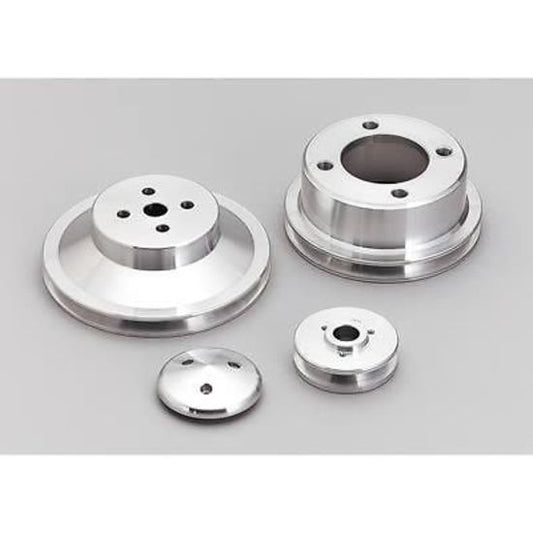 March Performance Products MPP1610 March V Belt Pulley Set Ford 302/351W Polished Billet Aluminium