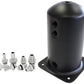 Aeroflow AF49-1016BLK Surge Tank 2.5L Anodised Black3x3/8 1x1/2 Or 3x -6AN 1x -8An