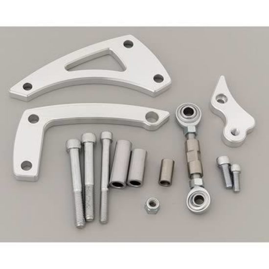 March Performance Products MPP20315 March Performance "Low Mount" Alternator Bracket Kit Billet Aluminium BB Chevy w/ Short Water Pump L/H Low Mount