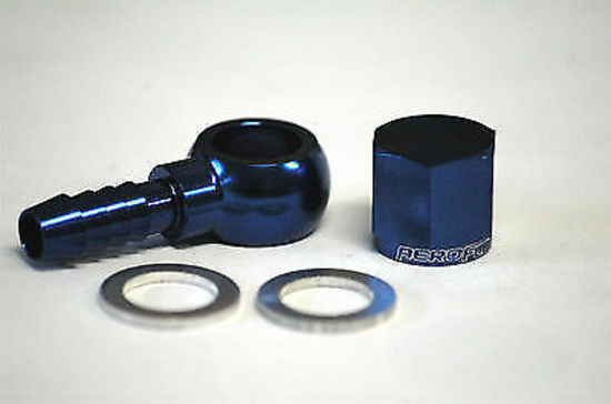Aeroflow AF49-1020 Aeroflow / Bosch Fuel Pump 8mm / 5/16"Banjo & Nut Kit Blu