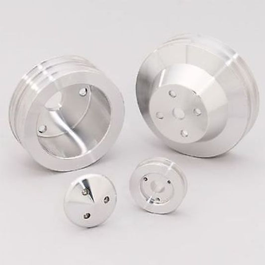 March Performance Products MPP6070 Performance 2-Groove V-Belt Pulley Set suit Long Pump Chev SB V8