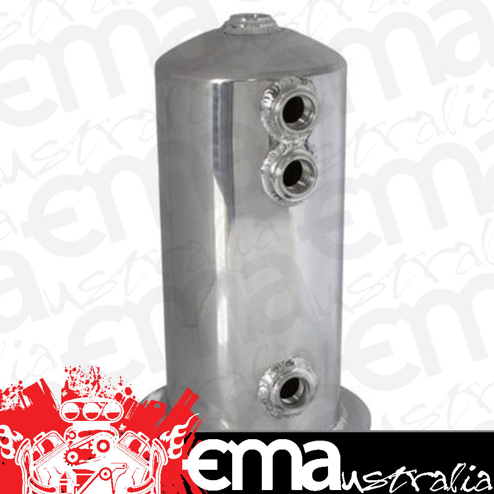 AEROFLOW ALLOY SURGE TANK 2L POLISHED -8ORB FEMALE PORTS AF49-1023