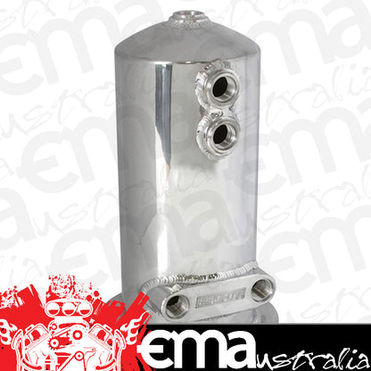 Aeroflow AF49-1024 Surge Tank 2.5L Spun Alloy Dual Feed Option 4 x -8ORB