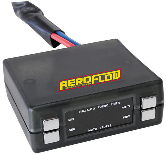 Aeroflow AF49-1025 Mini Turbo Timer with Memory Black Case Pivot Style Timer