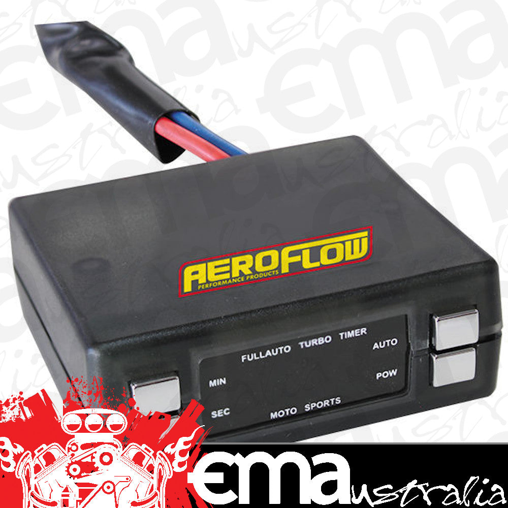 Aeroflow AF49-1025 Mini Turbo Timer with Memory Black Case Pivot Style Timer
