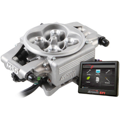 MSD Ignition MSD2910-2 Atomic 2 EFI Kit Raw Finish 865Cfm Throttle Body Integrated Ecu Full Color Touch Screen