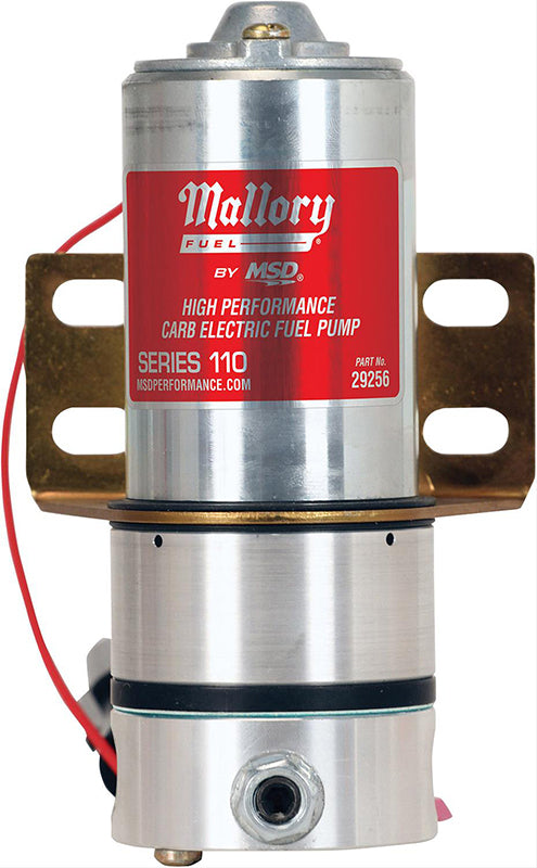 MSD Ignition MSD29256 Mallory 110 Gph Competition Electric Fuel Pump suit Carburettor Petrol Engines Only w/ No Regulator