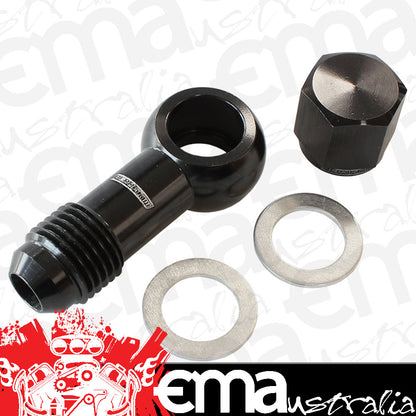 Aeroflow Performance Products AF49-1034BLK Aeroflow / Bosch Fuel Pump Banjo Kit to -6AN Inc Washers
