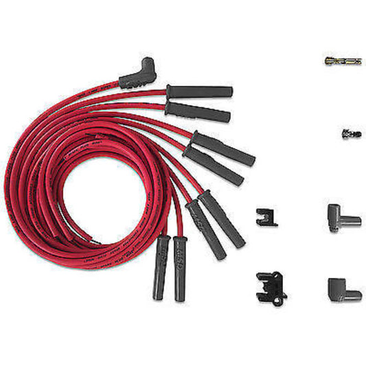 Universal V8 Multi angle plug boots Super Conductor Leads HEI Distributor 8.5mm MSD Ignition MSD31189