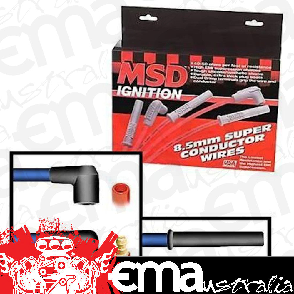 MSD Ignition MSD31199 Super Conductor Universal Leads Multi Angle Boots HEI/Points Dizzy