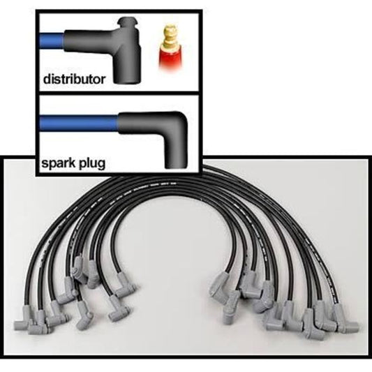 MSD Ignition MSD31293 Spark Plug Wires Super Conductor Spiral Core 8.5mm Black 90 Degree Boots Chevrolet Big Block V8 Set