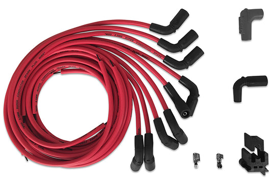 MSD Ignition MSD32139 Super Conductor Plug Lead Set 8.5mm Red Universal Chev Lt1 90Ç?ÇúBoot