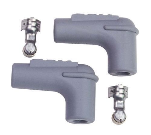 MSD Ignition MSD3311 Replacement 90Ç÷ Spark Plug Boots And Terminals Silicone Grey (2 pack)